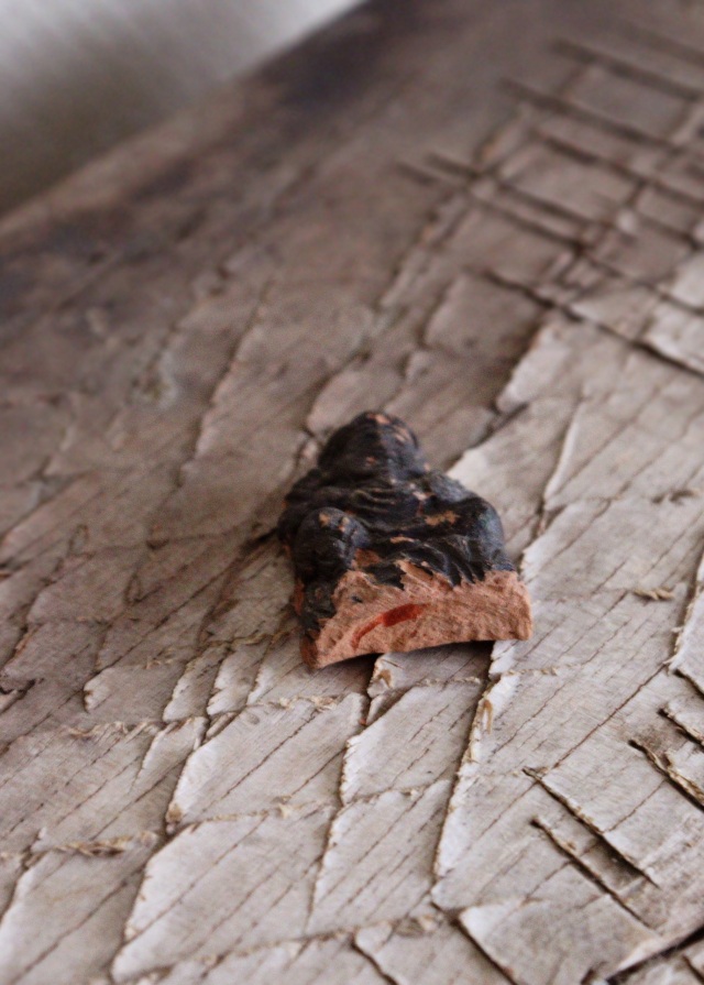 豆仏　小さな恵比寿像　陶器　　陶板　福神様　