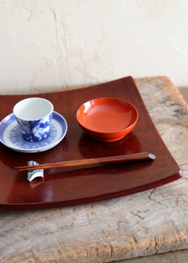 輪島朱塗碗 朱塗向付 小皿5枚 漆皿 朱塗皿 5枚組Antique Sam's Collection