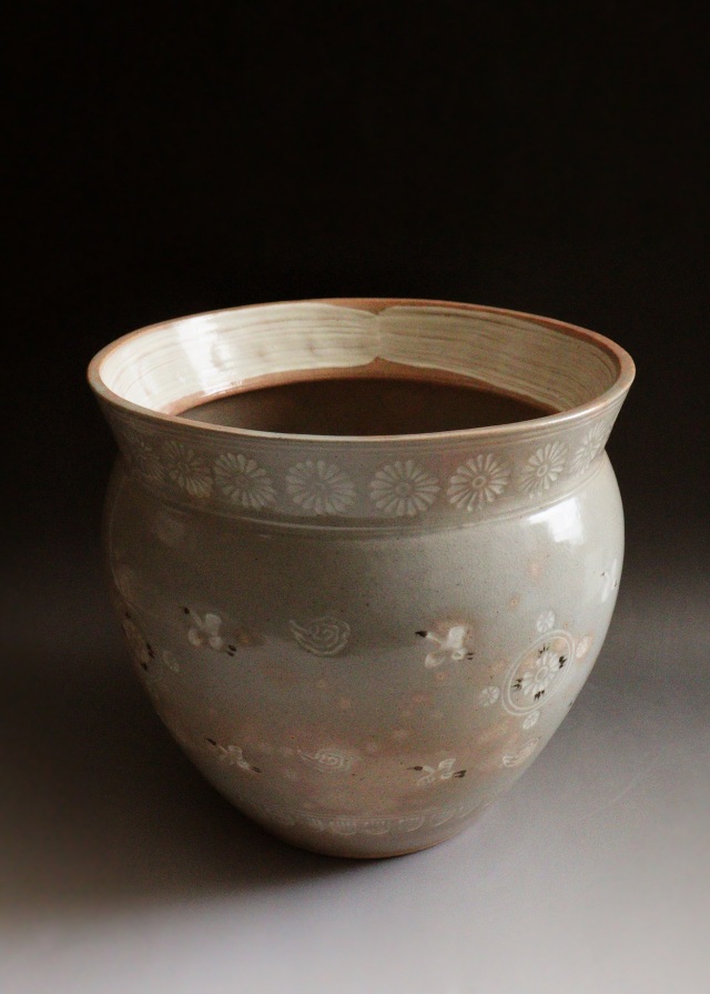 茶器/茶道具 水屋道具】 水屋瓶(水屋甕/水屋壷/水屋壺) 伊賀 茶器/茶道具 水屋道具】 水屋瓶(水屋甕/水屋壷/水屋壺) 伊賀