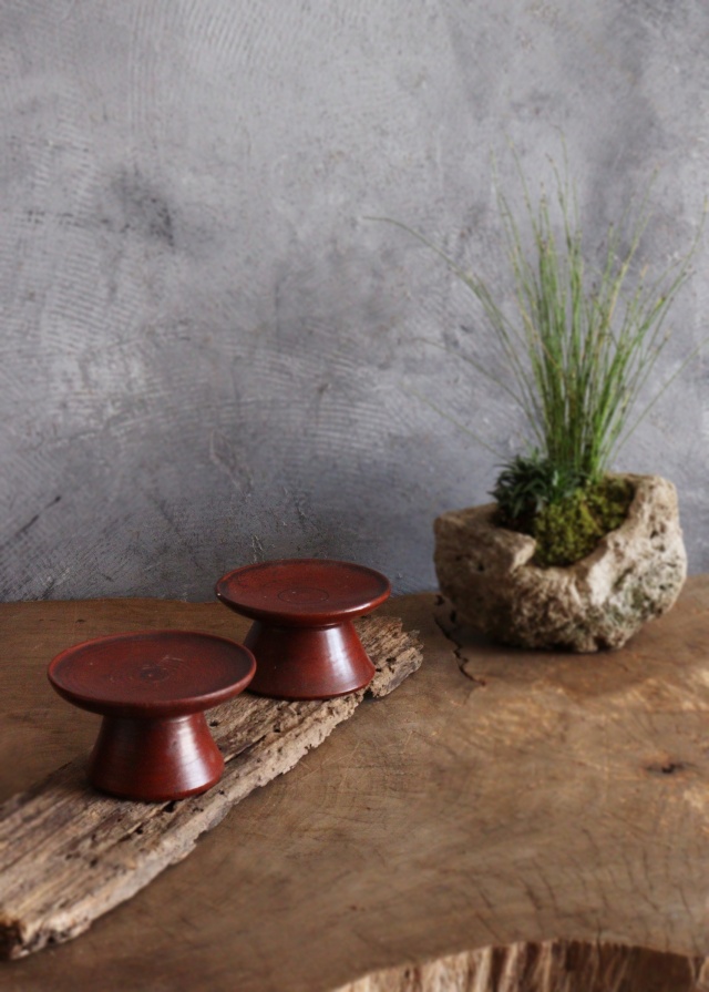 Antique Sam's Collection 李朝 木台 祭器 高坏 菓子皿 大中小三組セット