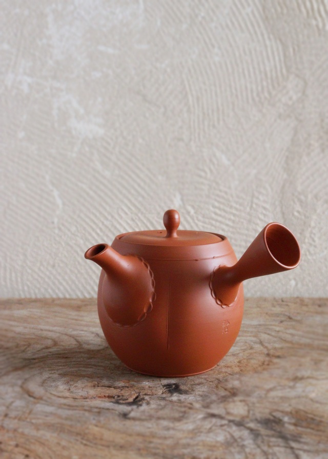 大特価放出！ 常滑焼棗型急須 玲光作 煎茶道具 朱泥急須 Antique Sam's Collection 工芸品