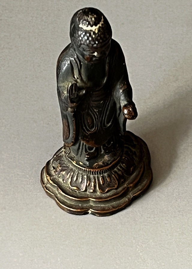 朝鮮古玩　古銅仏像　146g 12㎝　トヒトコ 東さ7-0607☆2F 7世紀の朝鮮半島で作られた（可能性が高い）！ トーハクに寄託