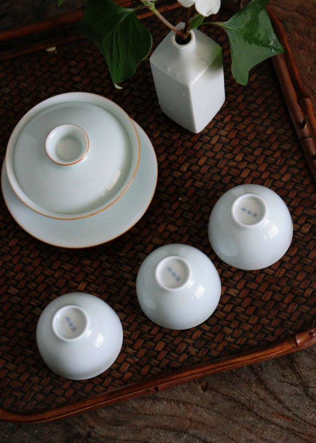景徳鎮白磁茶壷 抱翁堂 白磁急須 影青 ガイワン 蓋碗 茶器3客 中国茶 煎茶器 急須 茶注 茶壷 白磁器
