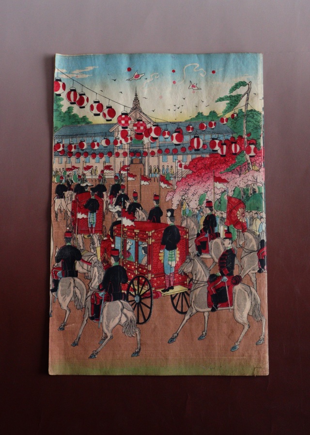 小林幾英筆　「上野公園博覧会会場之図」　明治版画　浮世絵　木版画