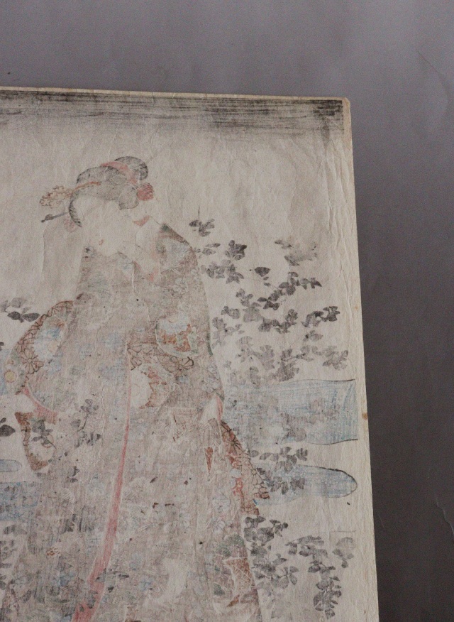 歌川国芳　「近江国萩の玉川」　美人画浮世絵　木版画
