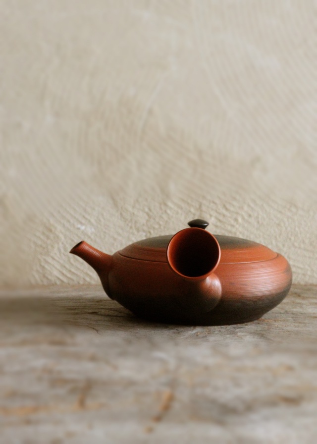 常滑焼　水野陶景作　茶注　急須　茶器　煎茶道具　中国茶　煎茶　煎茶器　茶瓶　作家急須　横手急須