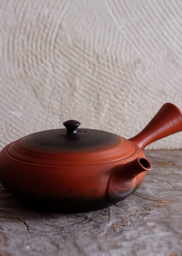 常滑焼　水野陶景作　茶注　急須　茶器　煎茶道具　中国茶　煎茶　煎茶器　茶瓶　作家急須　横手急須