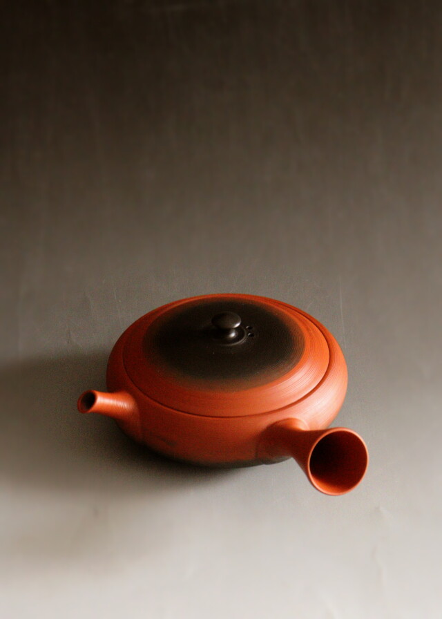 常滑焼　水野陶景作　茶注　急須　茶器　煎茶道具　中国茶　煎茶　煎茶器　茶瓶　作家急須　横手急須