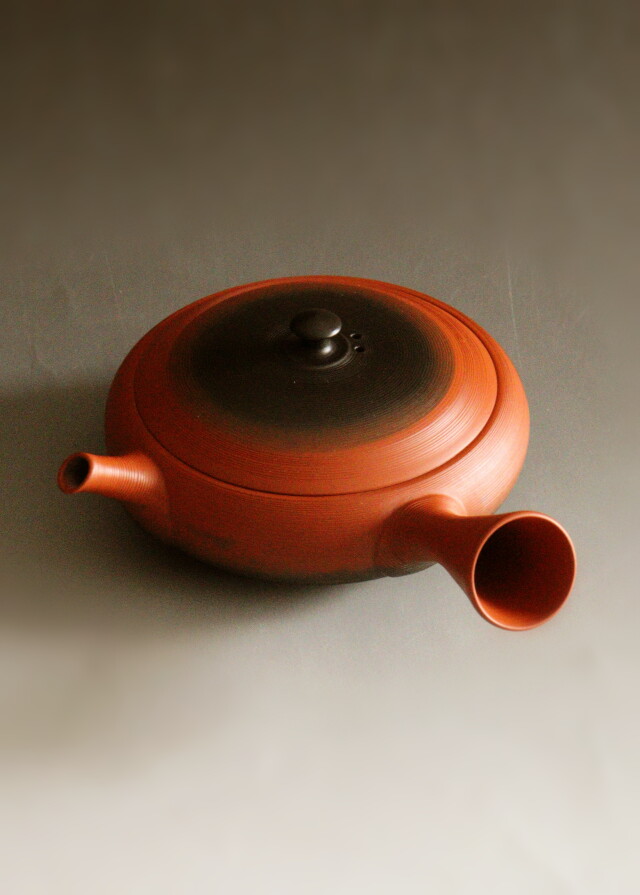 常滑焼　水野陶景作　茶注　急須　茶器　煎茶道具　中国茶　煎茶　煎茶器　茶瓶　作家急須　横手急須