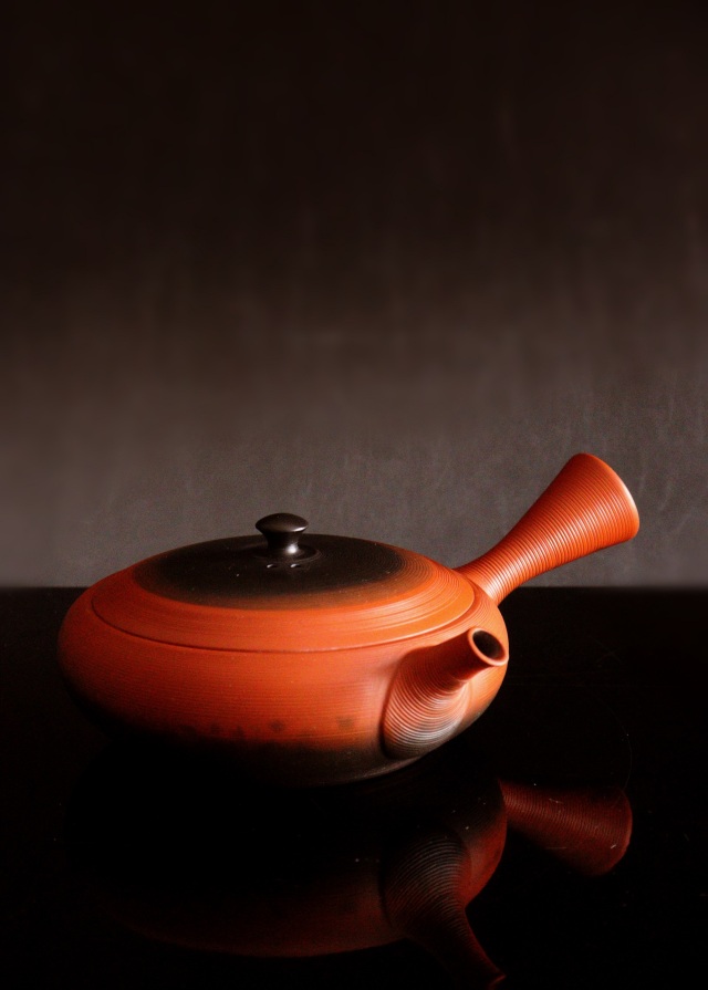 横手急須　水野陶陽作　茶注　急須　茶器　煎茶道具　中国茶　煎茶　煎茶器　茶瓶　作家急須