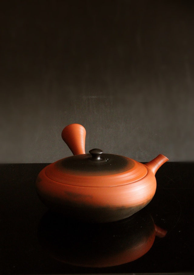 横手急須　水野陶陽作　茶注　急須　茶器　煎茶道具　中国茶　煎茶　煎茶器　茶瓶　作家急須