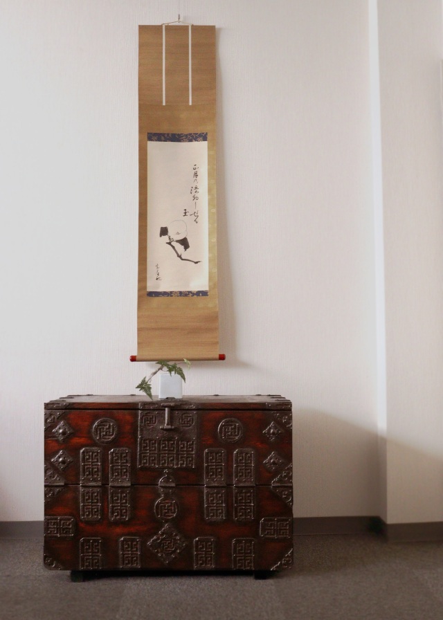 李朝箪笥 李朝バンダジ パンダジ韓国アンティーク家具 中サイズ 幅850