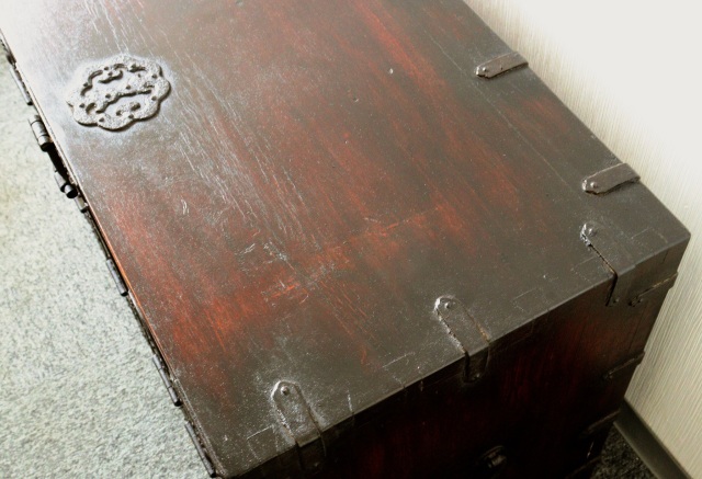 李朝箪笥　李朝バンダジ　パンダジ韓国アンティーク家具　　中サイズ　幅850  高さ610mm