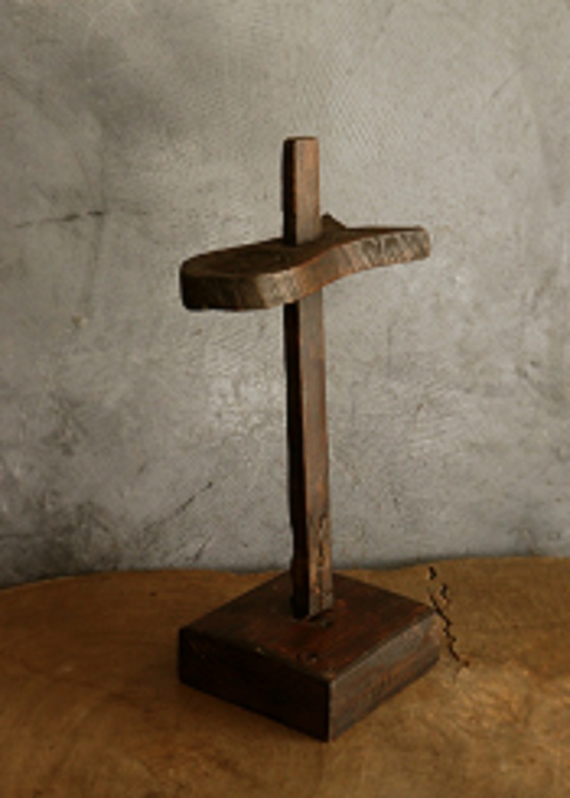 アンティーク燭台　李朝　韓国アンティーク　朝鮮美術　木製