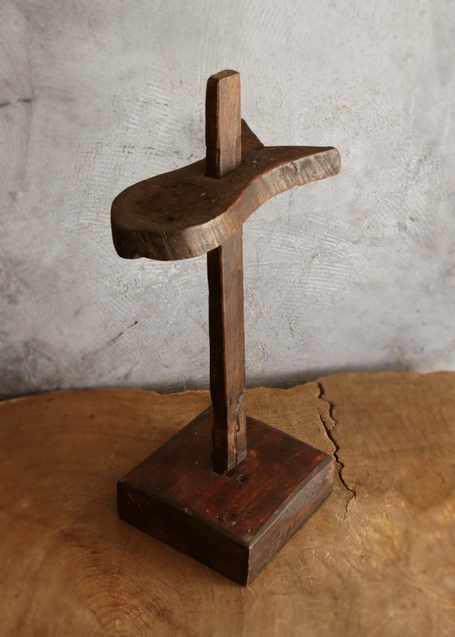 アンティーク燭台　李朝　韓国アンティーク　朝鮮美術　木製