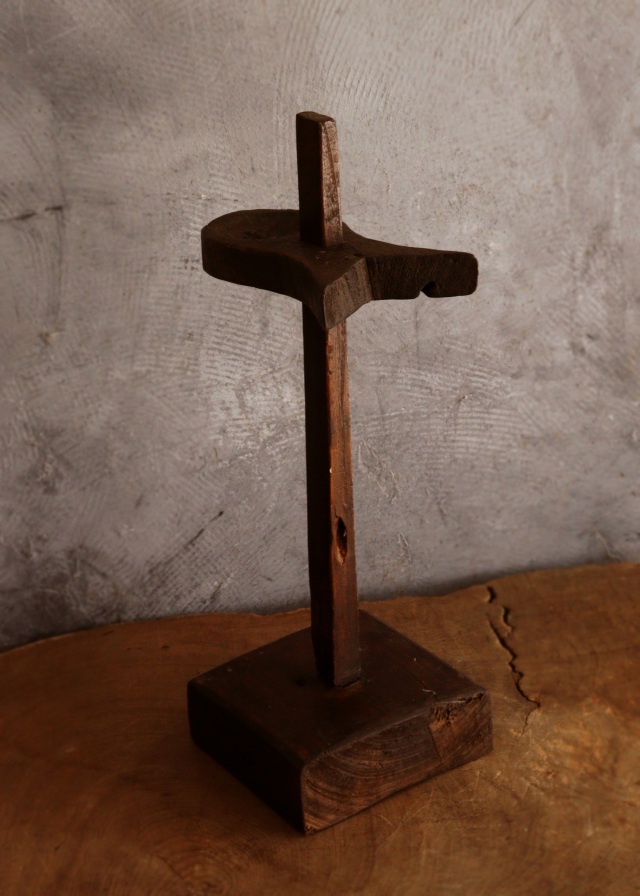 アンティーク燭台　李朝　韓国アンティーク　朝鮮美術　木製