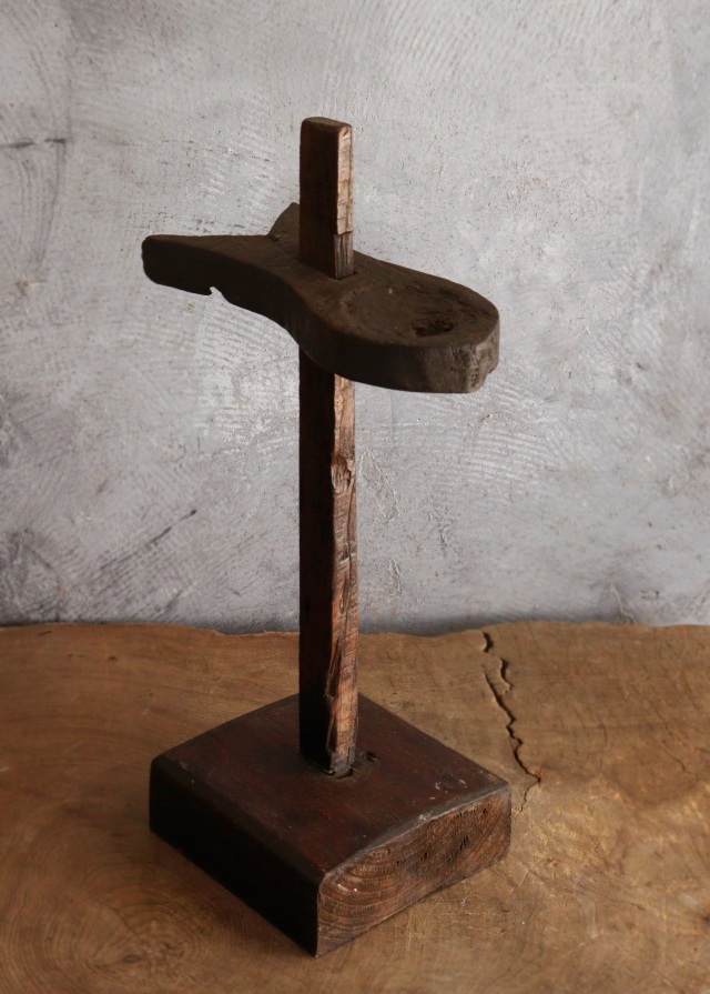 アンティーク燭台　李朝　韓国アンティーク　朝鮮美術　木製