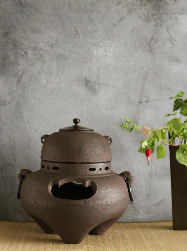 鬼面風炉 茶道具 美品 風炉釜 風炉