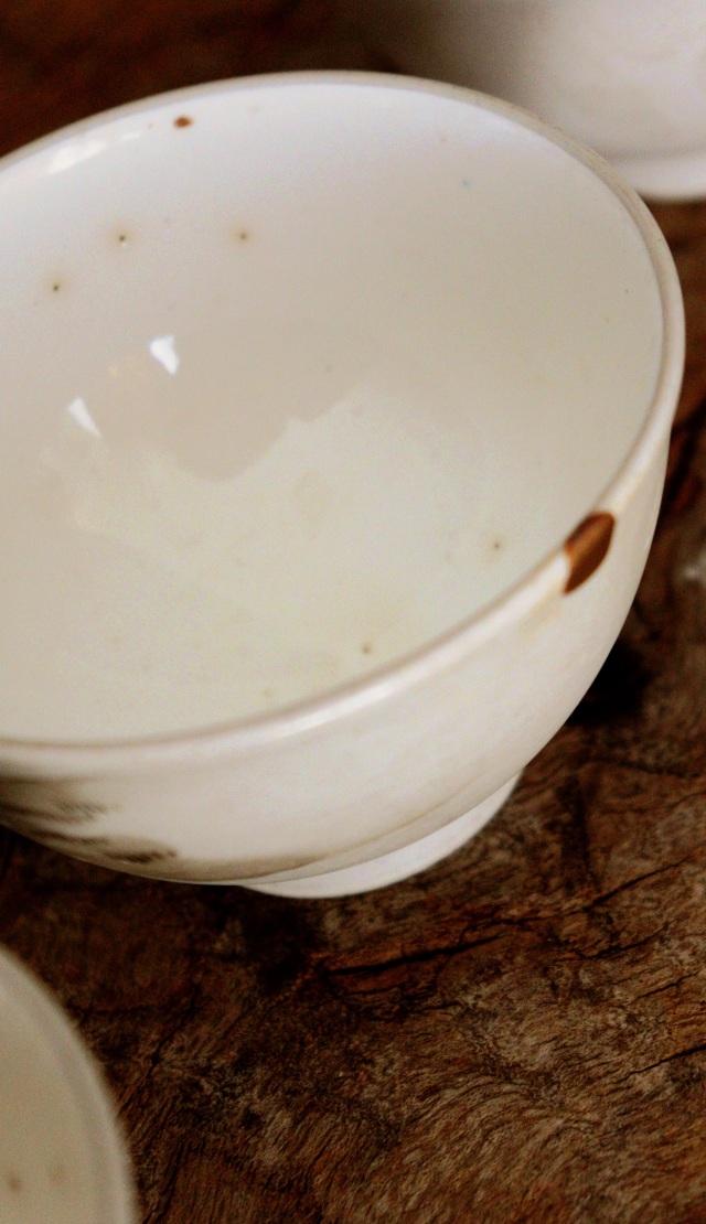 色絵万古焼煎茶茶碗客　　酒器　金継　金直し　茶器　煎茶　中国茶　ぐいのみ　盃　小鉢