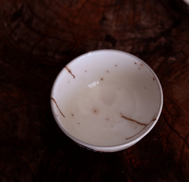 色絵万古焼煎茶茶碗客　　酒器　金継　金直し　茶器　煎茶　中国茶　ぐいのみ　盃　小鉢