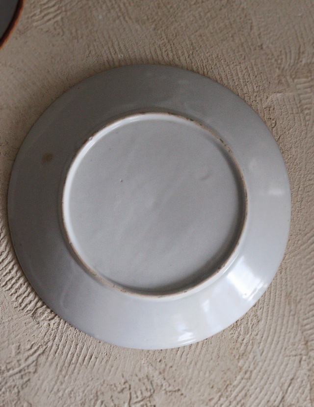 印判染付皿 松竹梅 24.5cm イゲ皿 ワンプレート 飾り皿 1枚