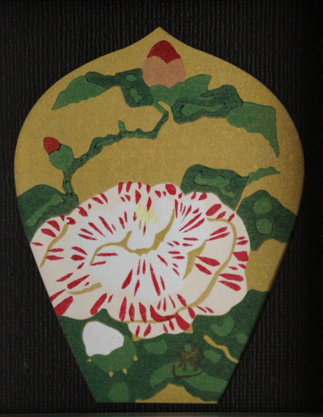 小倉遊亀「散華」　木版画　インテリア　ピクチャー　アート　小さな絵画