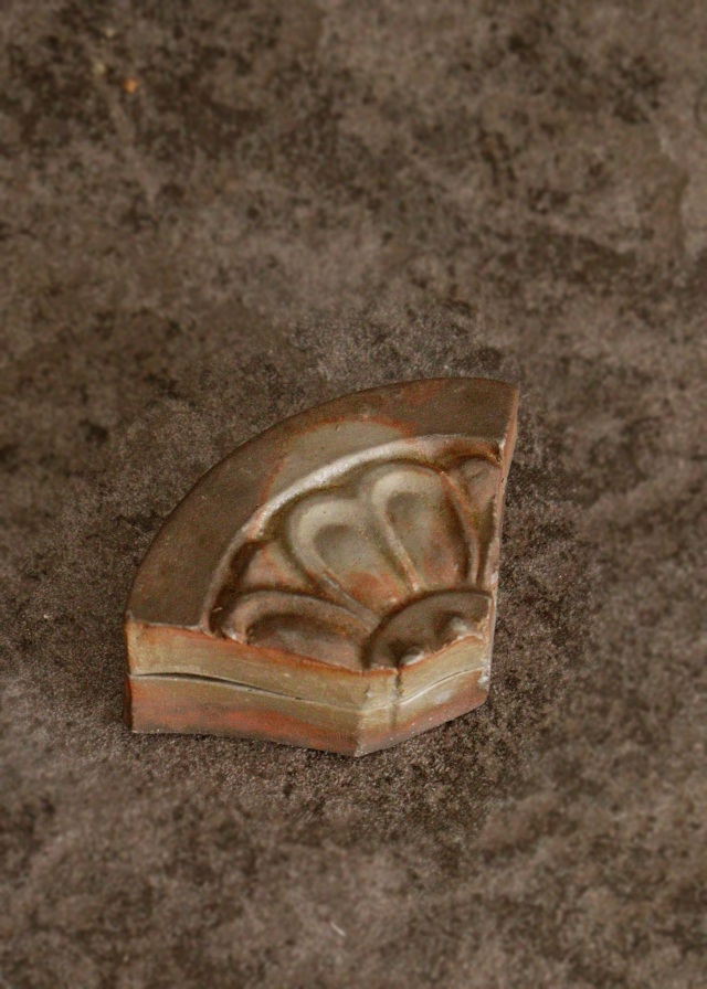 古瓦香合　備前大饗仁堂作　茶道具　香合　