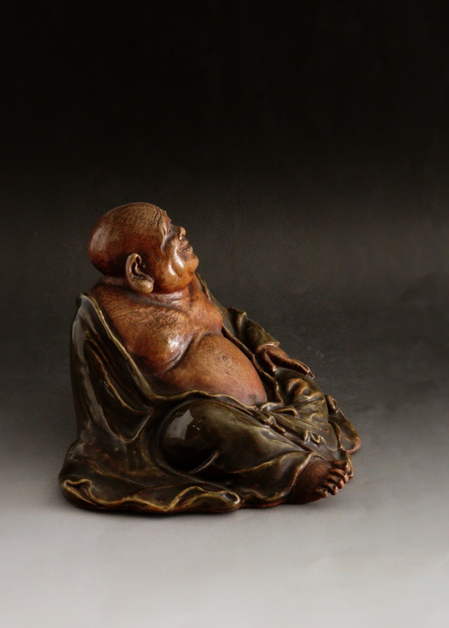 布袋像　九谷焼　　土人形　　福神様　時代仏　