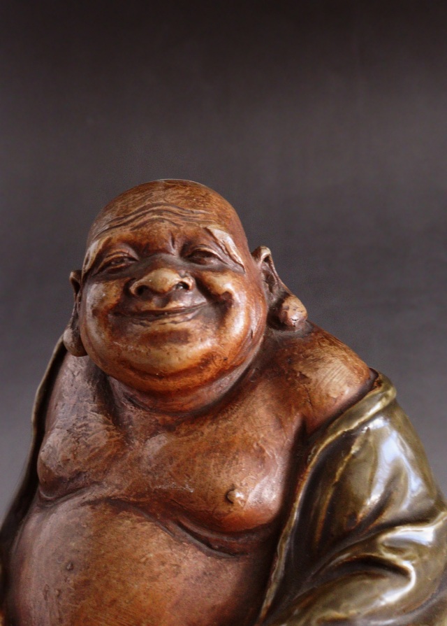 布袋像 九谷焼 土人形 福神様 時代仏 布袋様Antique Sam's Collection