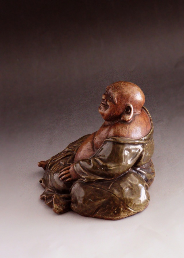 布袋様 布袋像 九谷焼 土人形 福神様 時代仏 布袋様Antique Sam's Collection