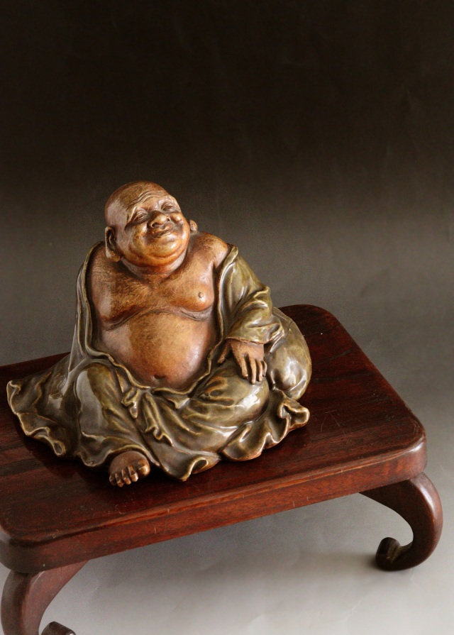 布袋像　九谷焼　　土人形　　福神様　時代仏　