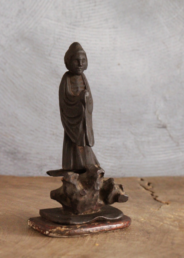 山出釈迦　厨子　小仏 仏像  時代仏 　骨董　仏教美術　古仏　木彫仏　