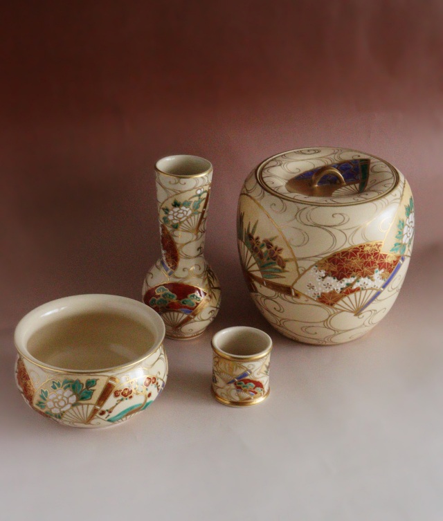 清閑寺窯 杉田祥平作 京焼 皆具 茶道具Antique Sam's Collection