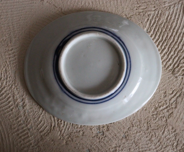 染付印判ウィロー図楕円皿5枚組　ウィローパターン　ケーキ皿　取り皿　飾り皿　プレート