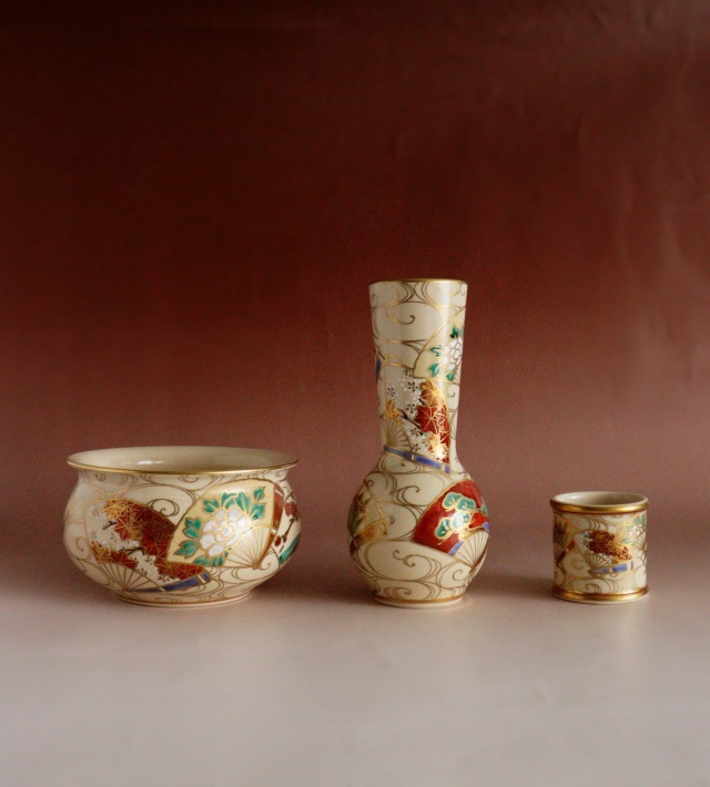 清閑寺窯 杉田祥平作 京焼 皆具 茶道具Antique Sam's Collection