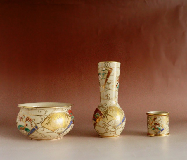 清閑寺窯 杉田祥平作 京焼 皆具 茶道具Antique Sam's Collection