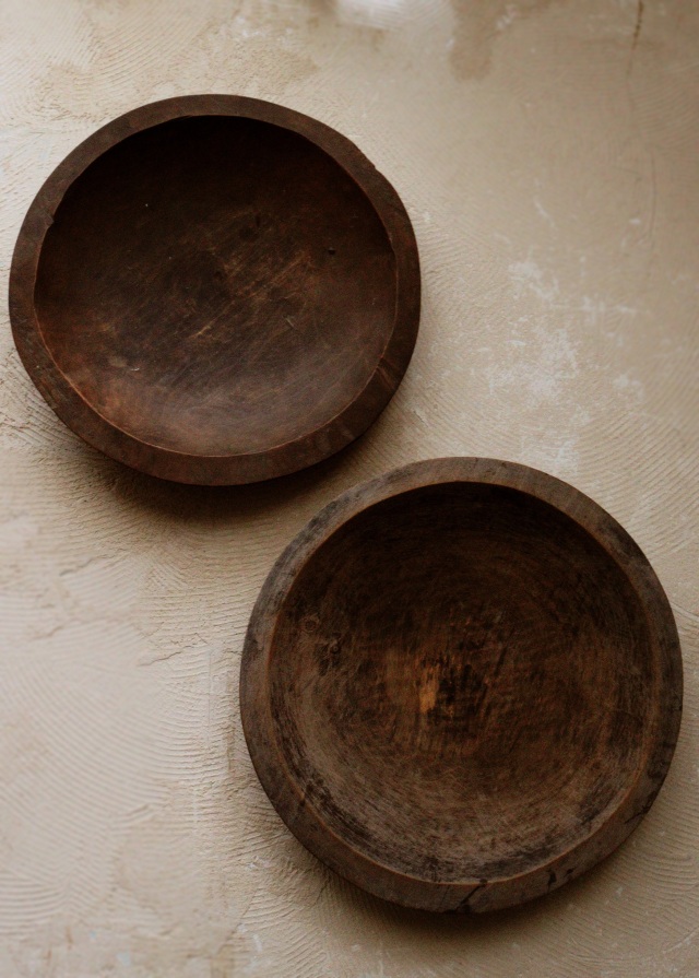 繭皿　アンティーク　民芸　手仕事　民藝　木皿　丸盆　320ｍｍ