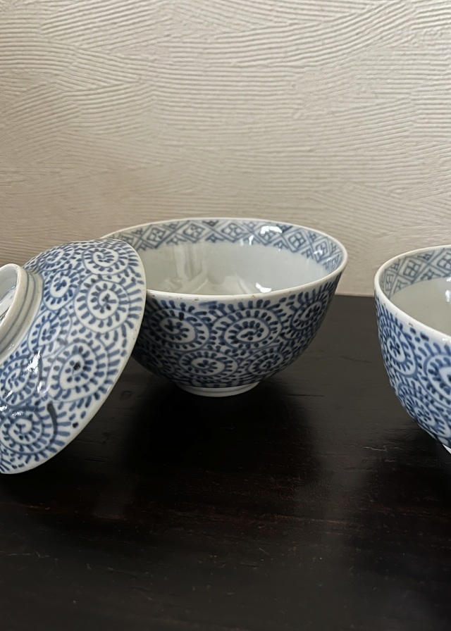 茶碗」享保期 蛸唐草文茶碗 1客