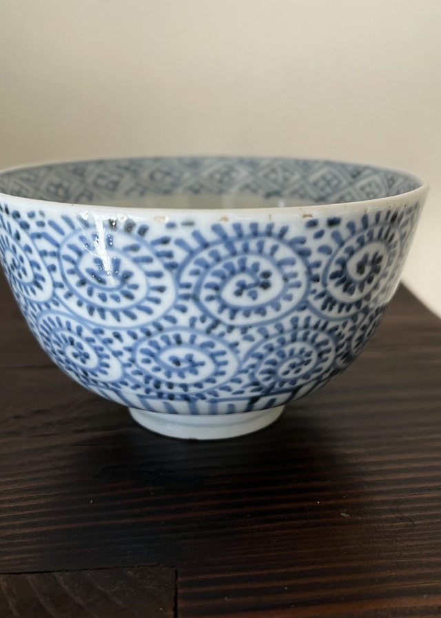 蛸唐草蓋付茶碗　飯碗　煮物碗　2客セット　懐石　会席　タコ唐草