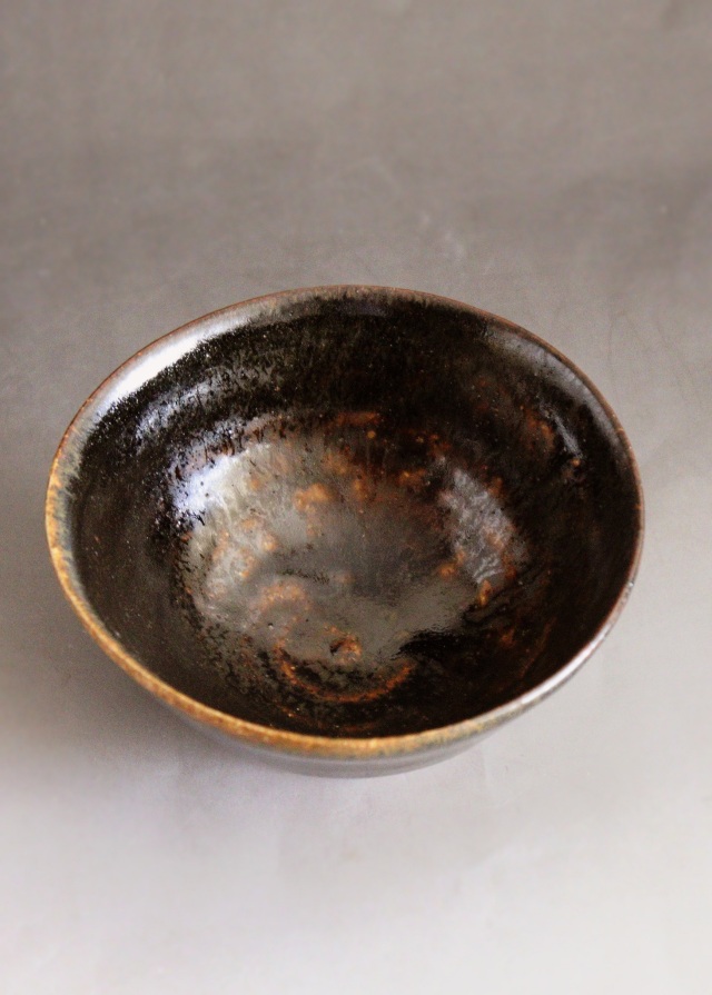 鈴木大弓作　黒高麗茶碗　抹茶碗　茶道具　伊賀焼
