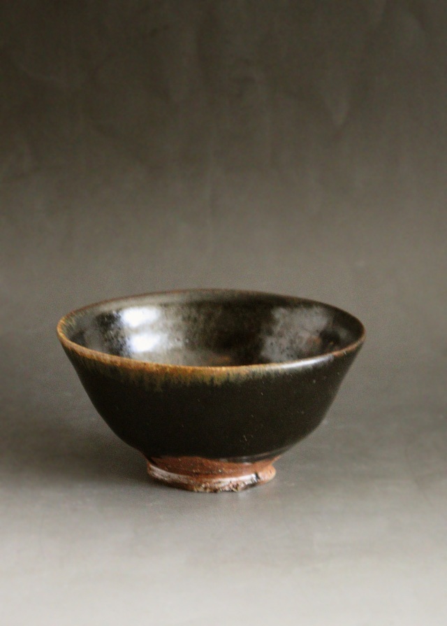 鈴木大弓作　黒高麗茶碗　抹茶碗　茶道具　伊賀焼