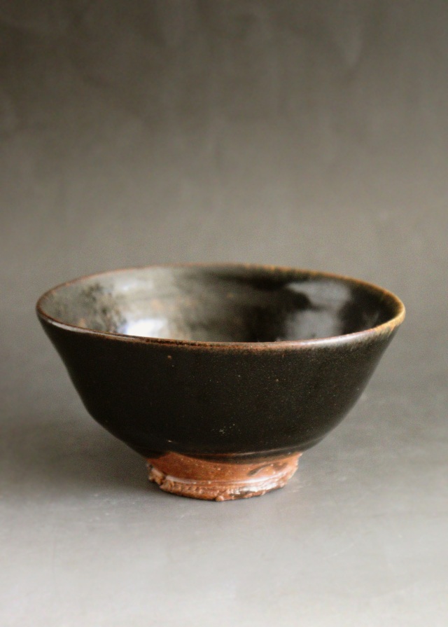 鈴木大弓作　黒高麗茶碗　抹茶碗　茶道具　伊賀焼