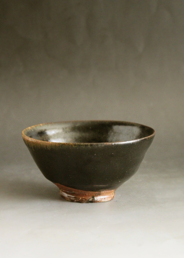 鈴木大弓作　黒高麗茶碗　抹茶碗　茶道具　伊賀焼