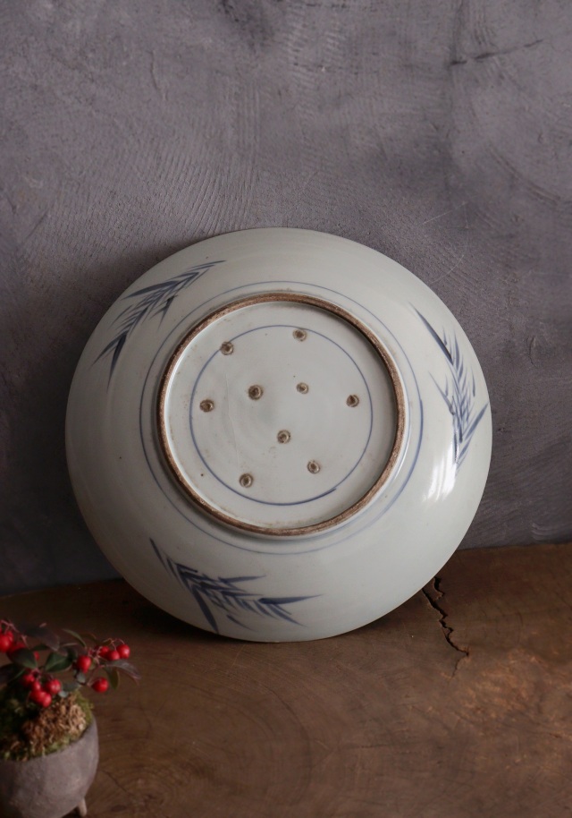 染付氷裂雲龍紋大皿 直径34.5cm 大皿 飾り皿