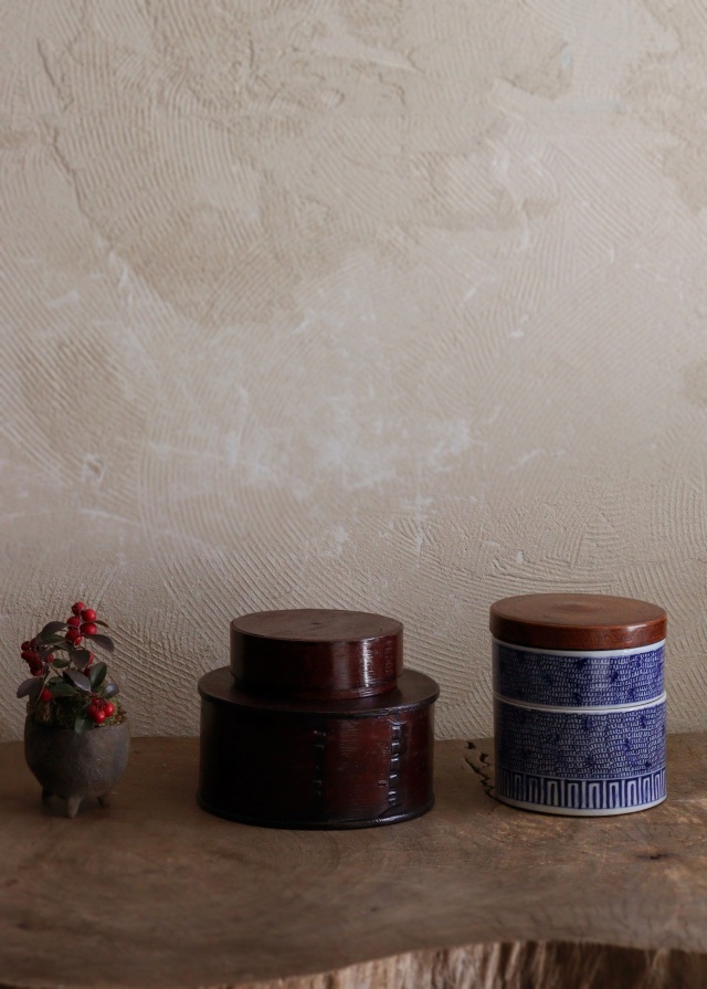 曲げわっぱ　漆器　入れ子　わっぱ　小物入れ　二段