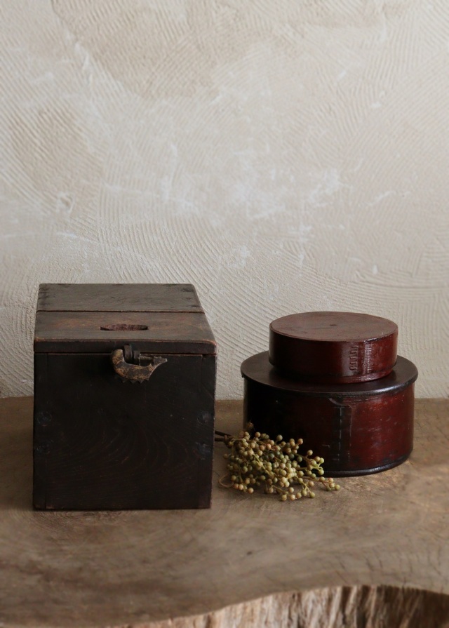 曲げわっぱ　漆器　入れ子　わっぱ　小物入れ　二段