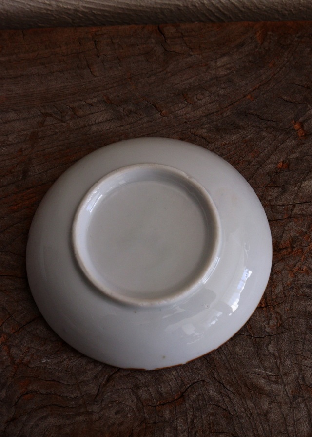 アンティーク変形小皿5点　明治　大正　印判染付古道具　検:白洲正子　李朝 アンティーク変形小皿5点 明治 大正 印判染付古道具 検:白洲正子 李朝