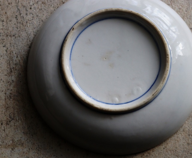 染付印判流水扇面紋小皿5枚組　取り皿　手塩皿　小皿　プレート