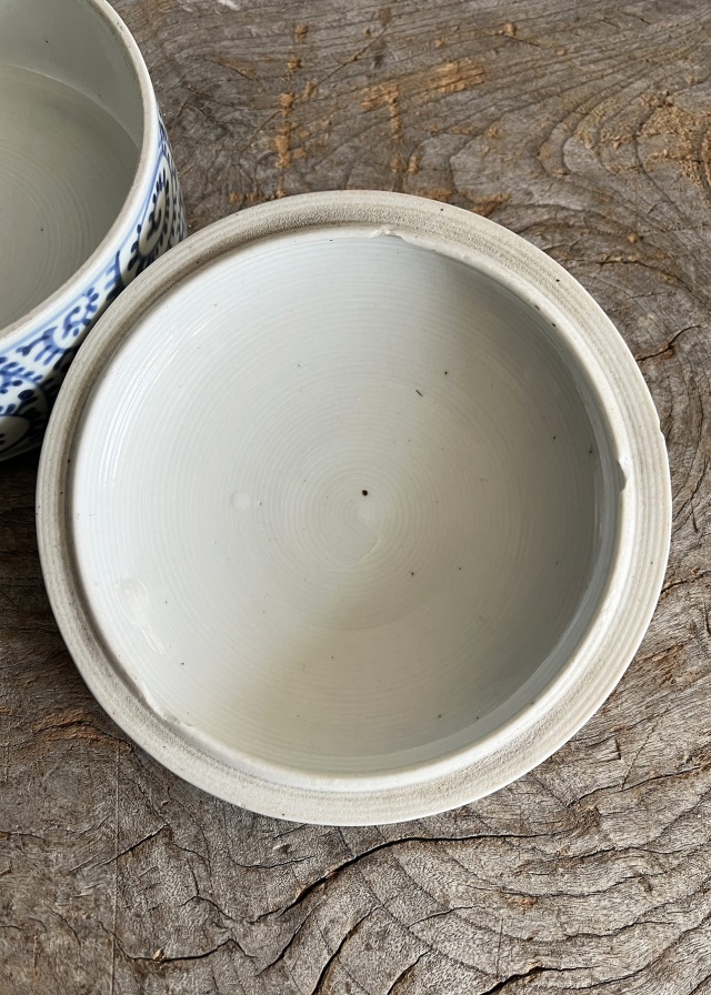 蛸唐草蓋物　喰籠　菓子器　セイロ　小物入れ　お重　タコ唐草
