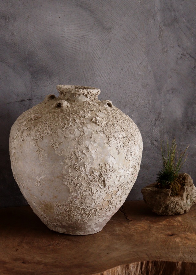 海底遺跡　海上がり壷　古陶磁　四耳壷　骨董　古美術　中国美術